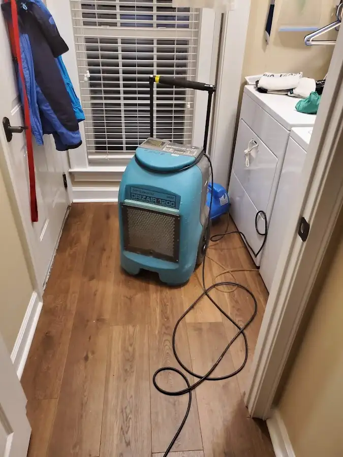 Commercial dehumidifier deployed for Flood Damage Cleanup in Royal Kunia